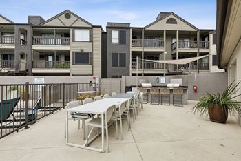 Pavilions with barbecue grilling stations